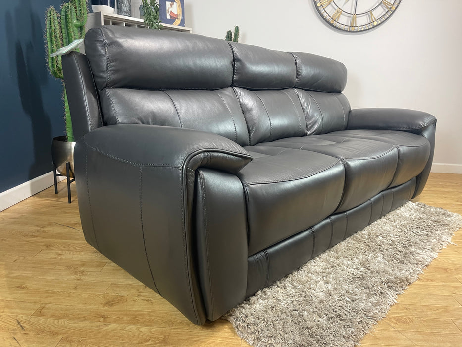 Radley Leather 3 Seater Sofa - Le Mans Charcoal (WA2)