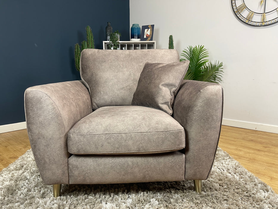 Hackney Fabric Chair - Lifestlye Dapple Fabric Mocha Memory Foam Seat (WA2)