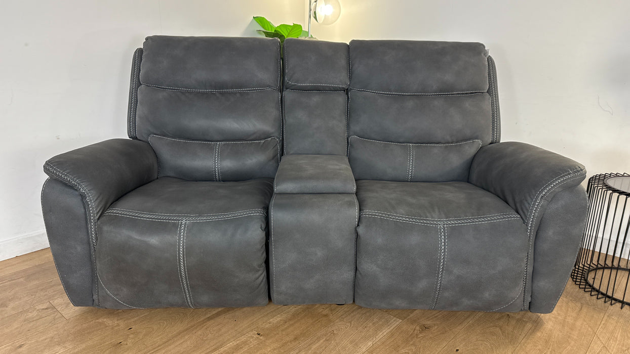 DFS Ledger 2 Seater Reclining Sofa in Grey