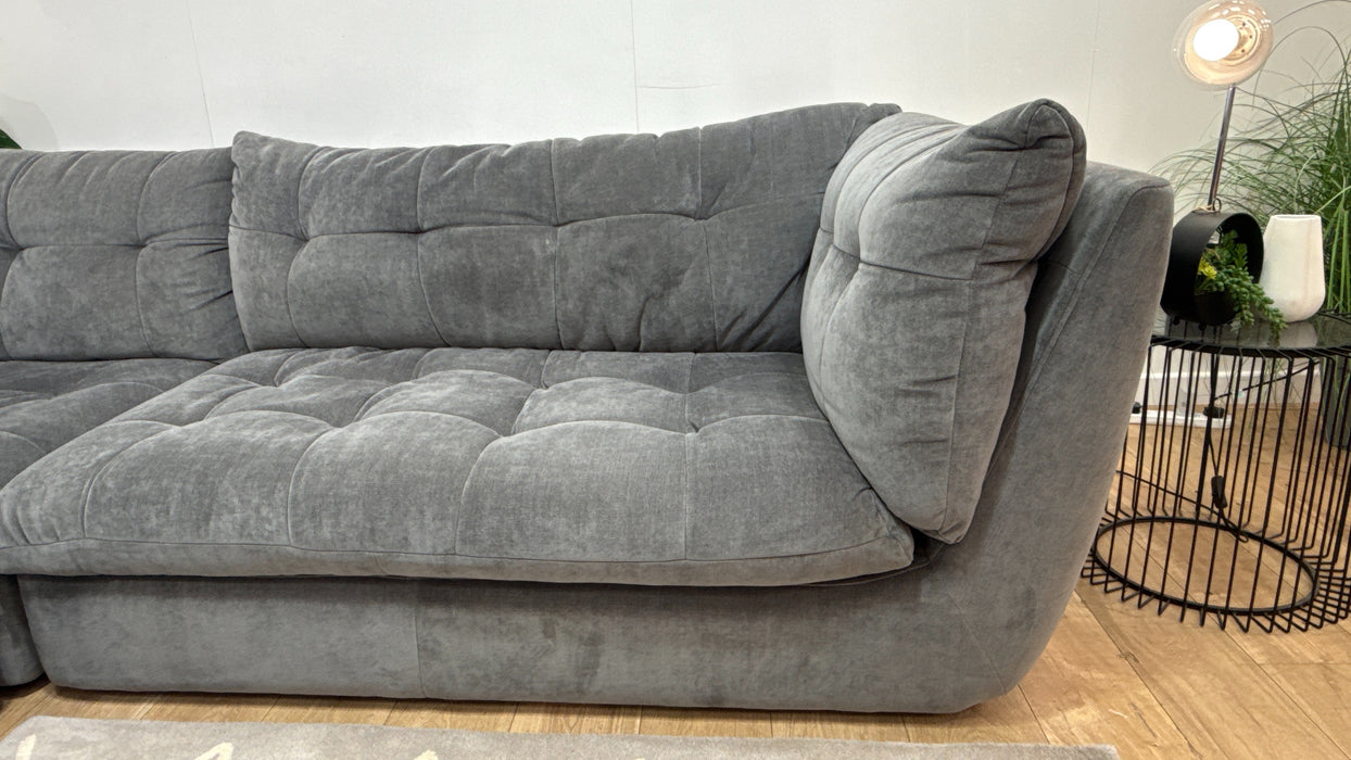 Sofology Cocoon Fabric 3 Corner 2 in Relaxed Chenille Charcoal
