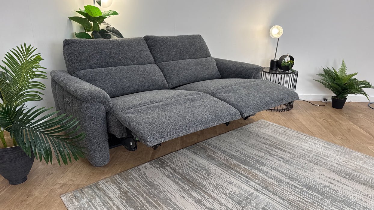 Sofology Ripley 2.5 Seater Fabric Recliner Sofa in Milan Anthracite