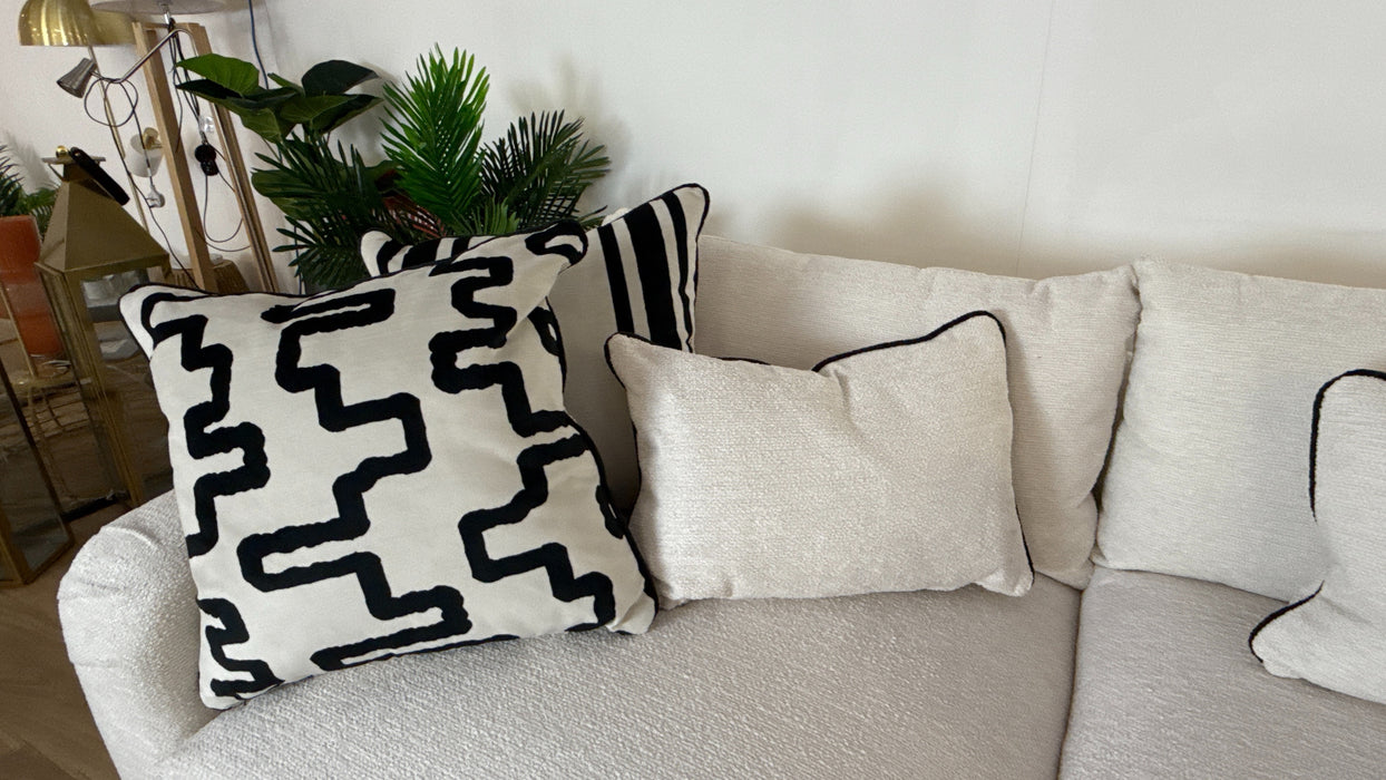 Sofology The Westwood Fabric 3 Corner 3 No Trim in Soft Boucle Ecru Mix