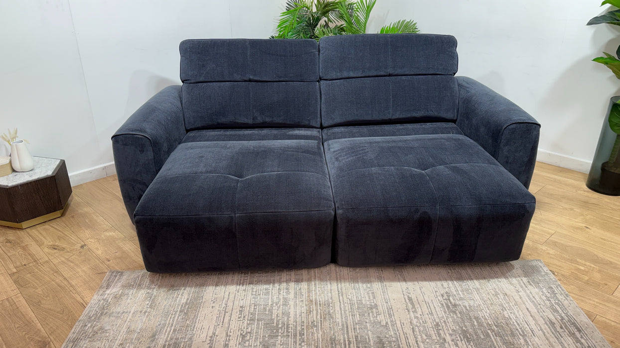 Sofology Riviera 3 Seater Fabric Sofa + Motion Chaise in Ink