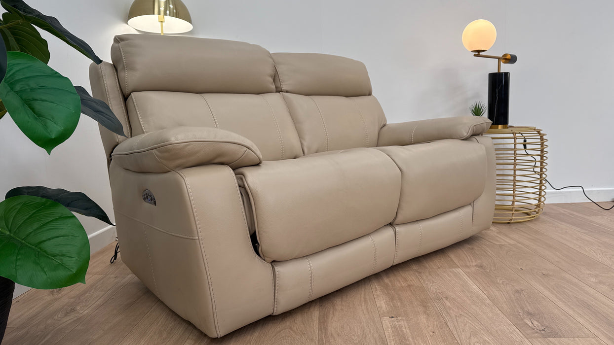 Lucius 2 Seater Power Recliner Hdrst - Leather