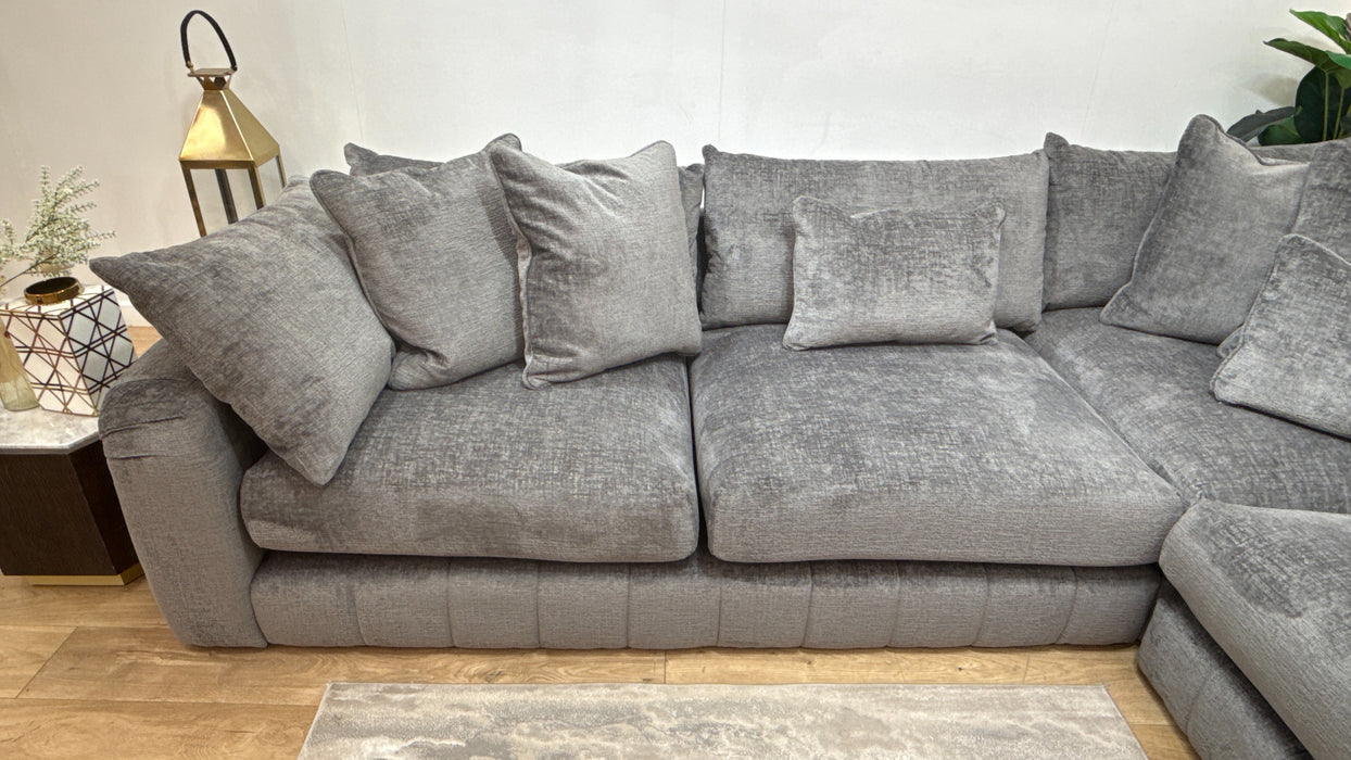 Sofology Westwood Fabric 3 Corner 3 No Trim in Teddy Chenille Slate