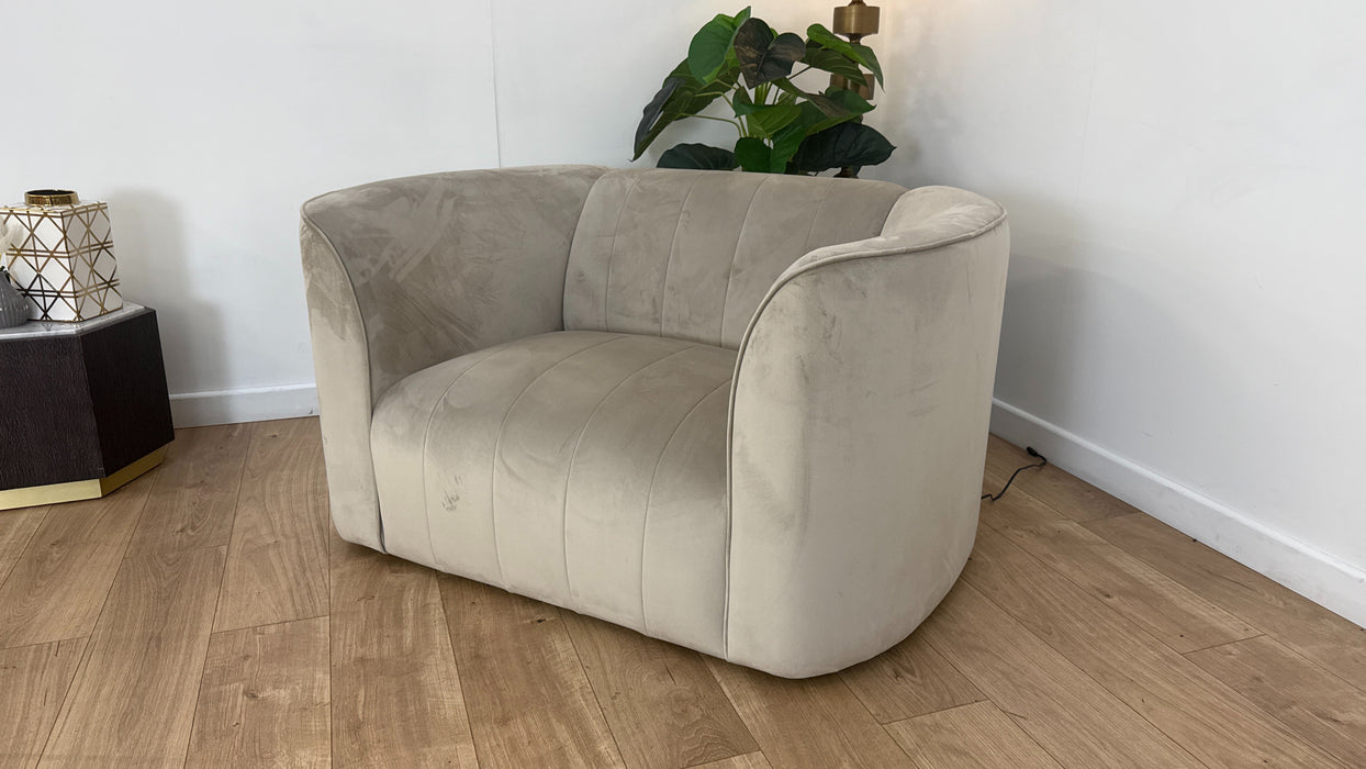 Sofology The Fitzrovia Fabric Chair in Matt Velvet Stone Without Trim