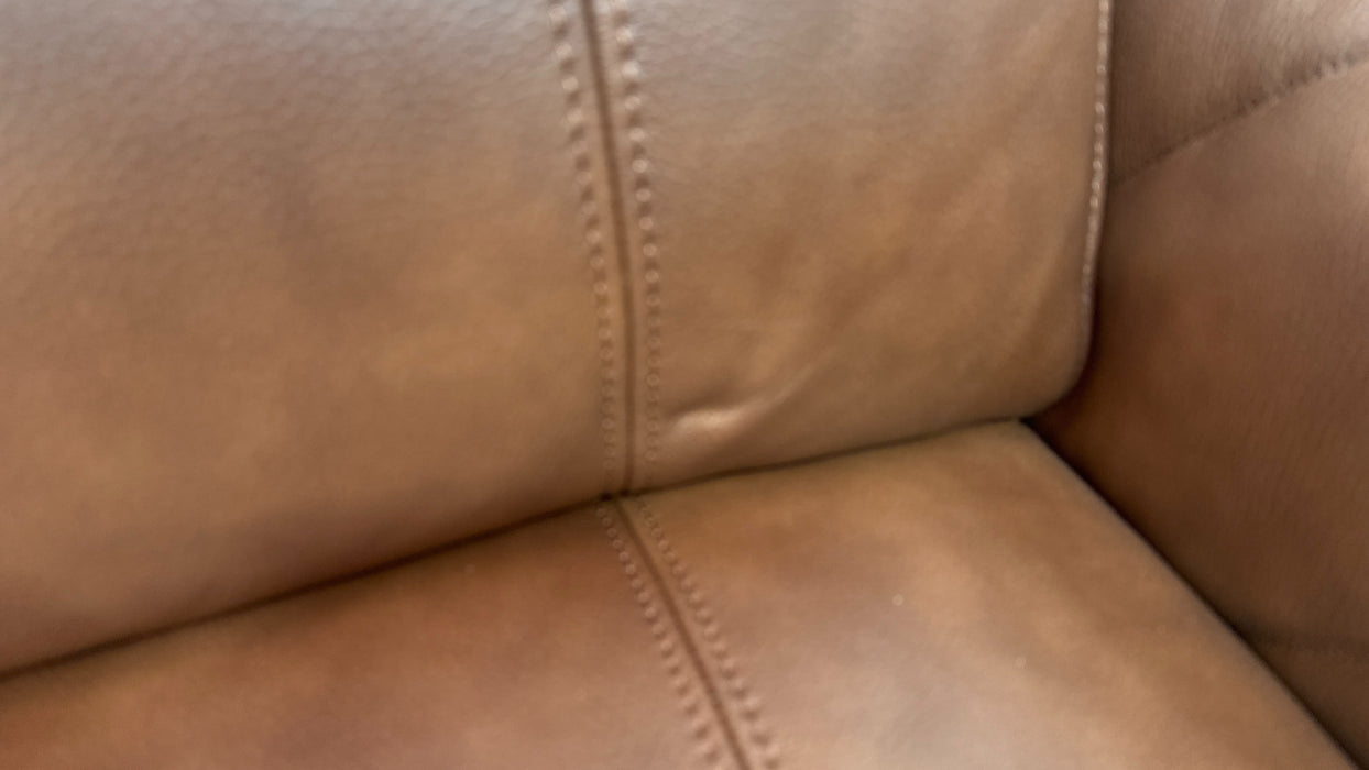 Sofology Allure Fabric 2 Seater Power Recliner/Headrest Heated Seats Lumbar Support Speakers in Trusty Embossed Chestnut