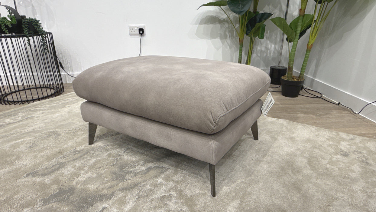 Sofology Adler Fabric Designer Footstool in Lifestyle Mottled Marble