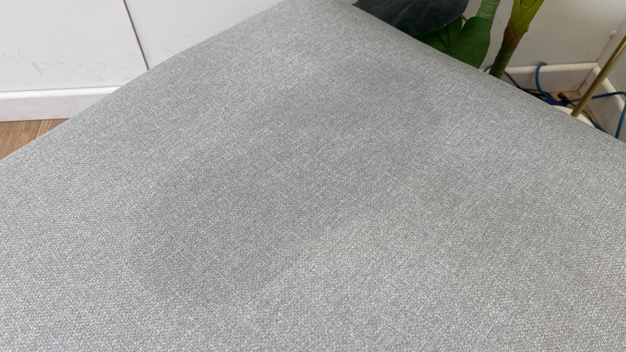 DFS The Layla Fabric Footstool in Plain Silver