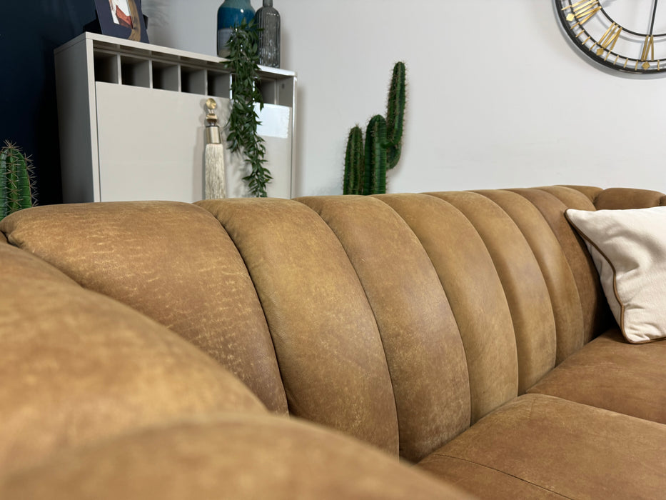 Downtown Leather 2 Seater - Character Leather Tan