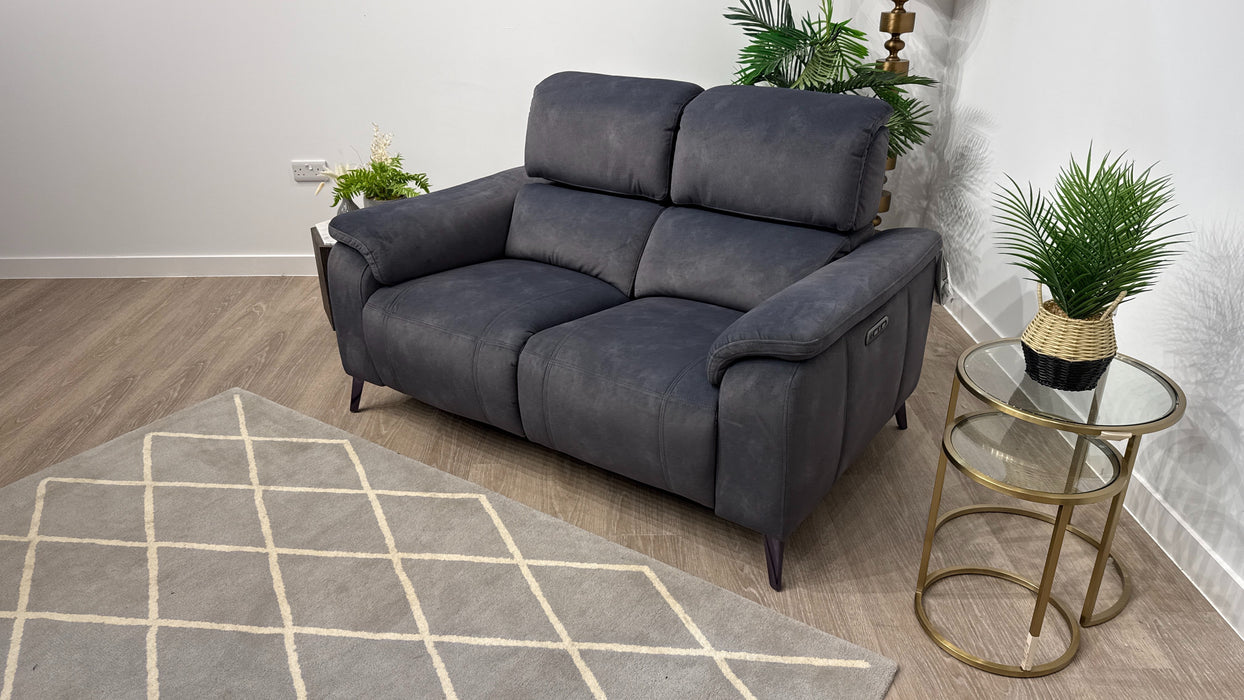 Sofology Bailey Fabric 2.5 Seater Power Recliner in Lifestyle Flecked Charcoal