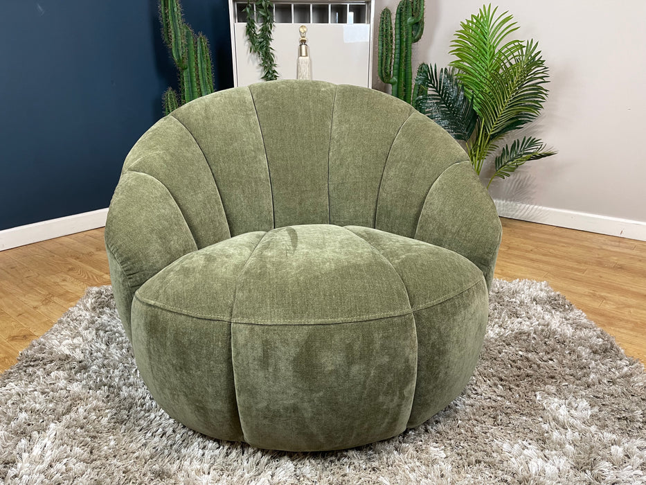 Nobu Fabric Swivel - Relaxed Chenille Olive (WA2)