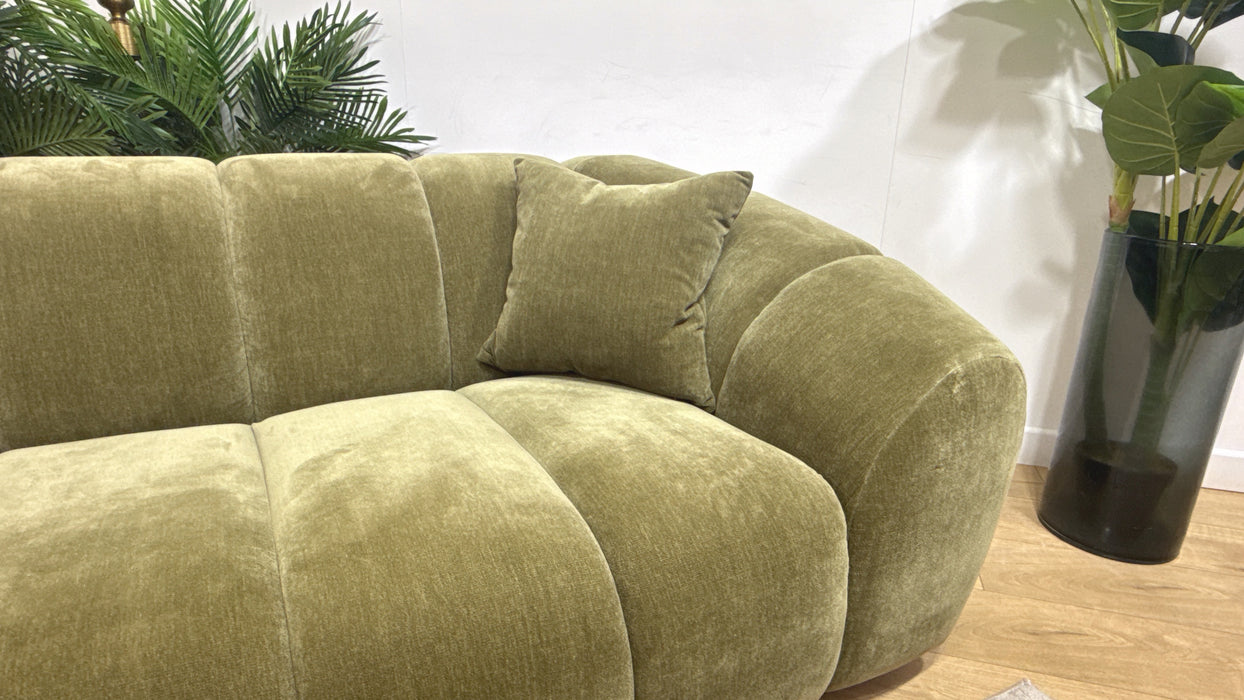Sofology Waldorf Fabric 3 Seater in Soft Chenille Olive