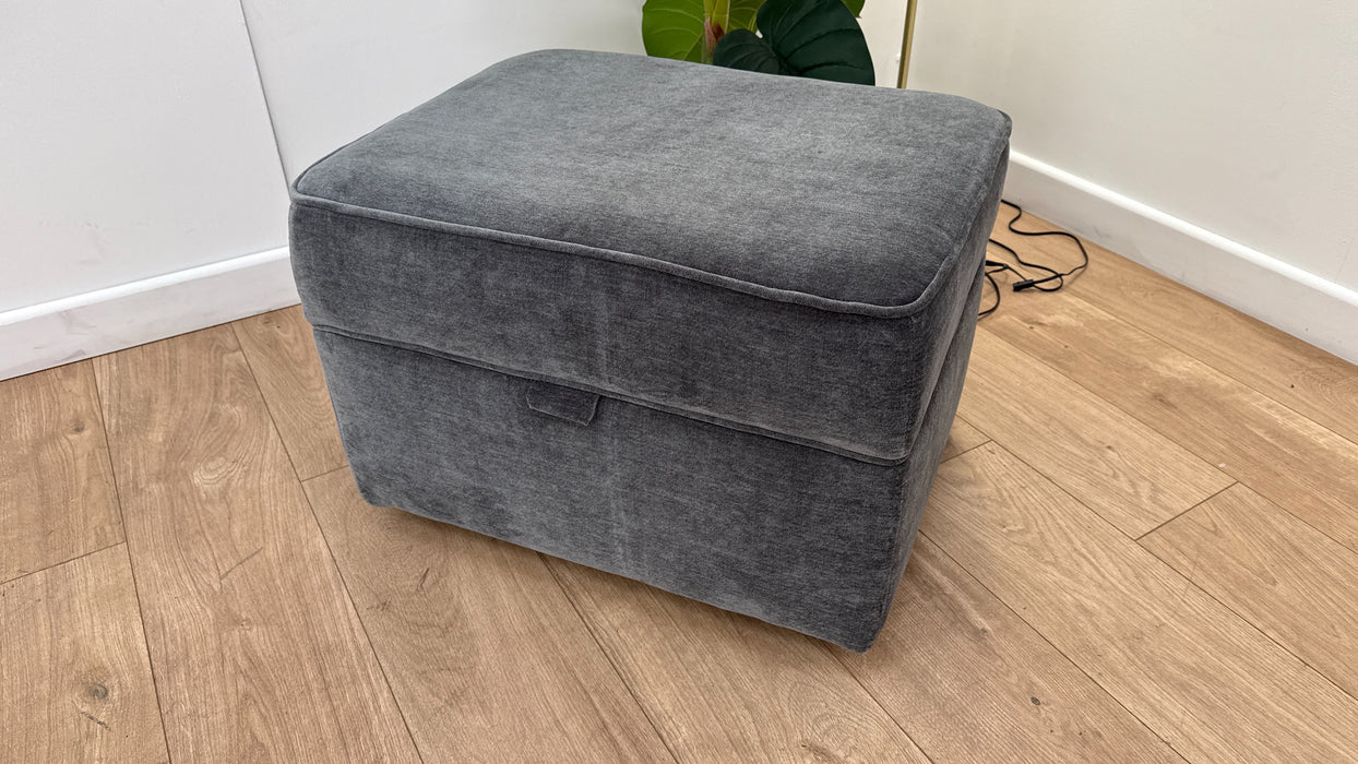 Sofology Brixton Storage Footstool in Soft Chenille Slate