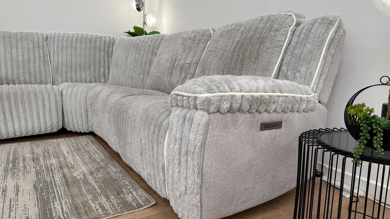 DFS Fuzzy Recliner 2 Corner 2 in Grey