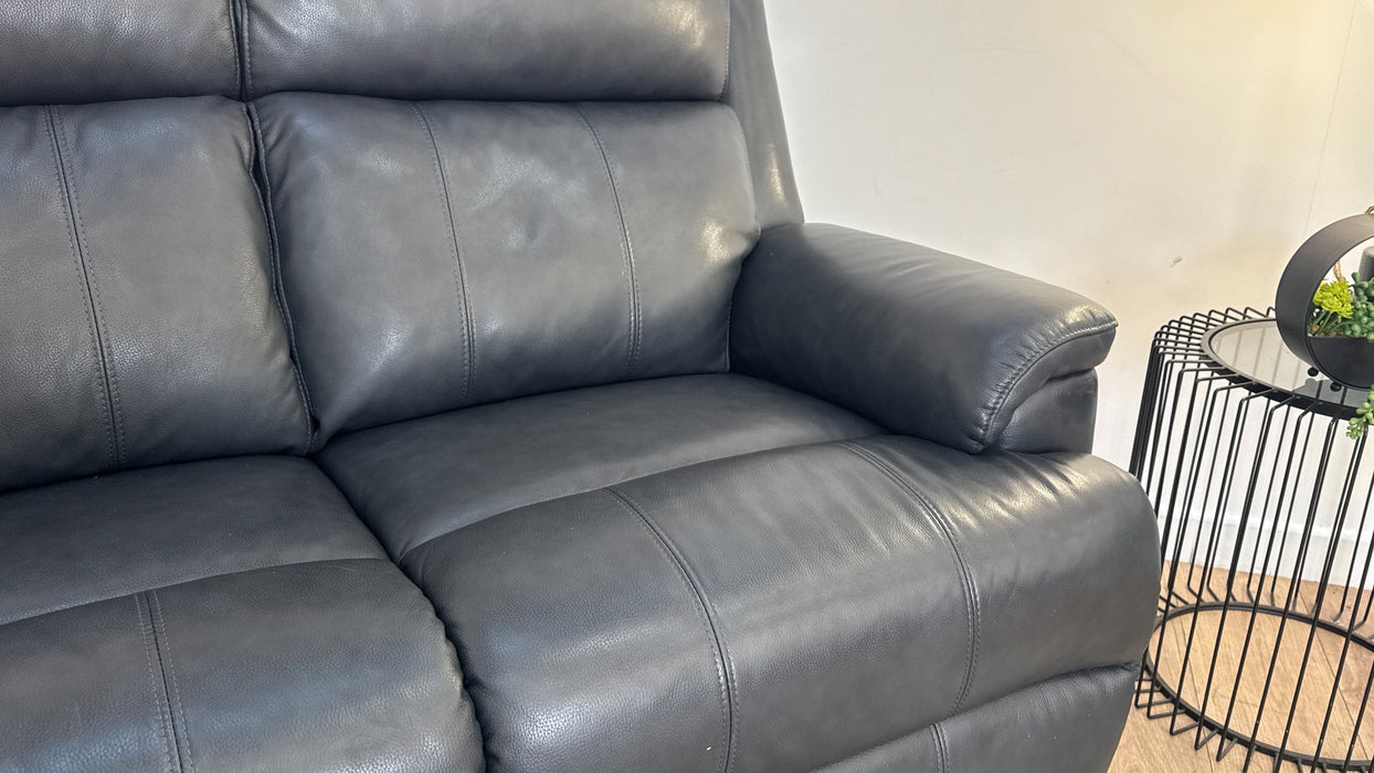 Sofology Gracie Leather 3 Seater in Trusty Sheen Navy