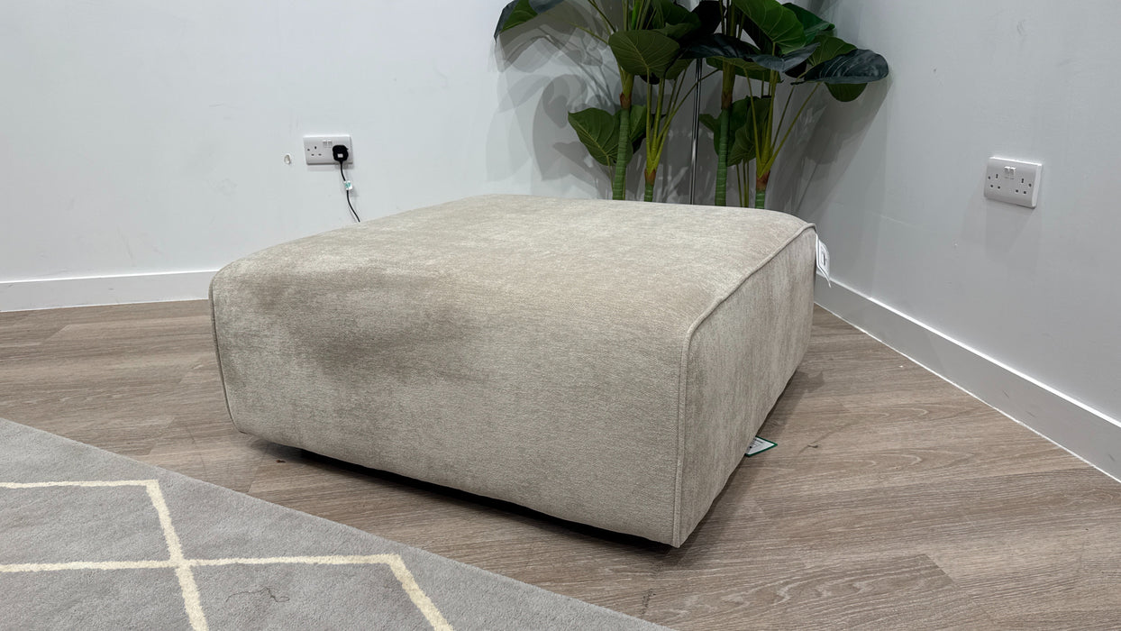 Sofology Moderna Fabric Designer Footstool in Chenille Wicker All Over