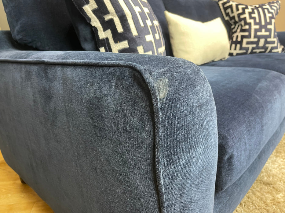 Mayfair 3 Seater - Soft Chenille Navy Mix Fabric (WA2)