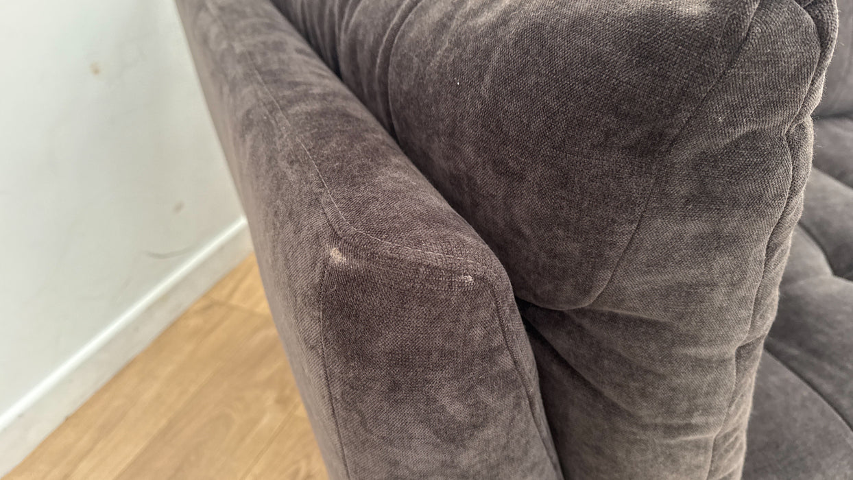 Sofology The Cocoon 3 Seater Fabric Sofa in Relaxed Chenille Raisin