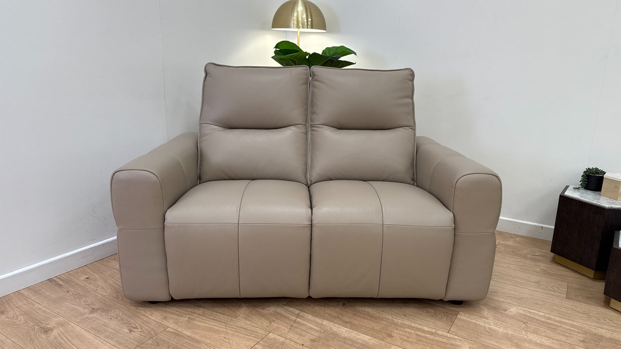 Sample Leather 2 Seater in Trusty Embossed Leather Stone