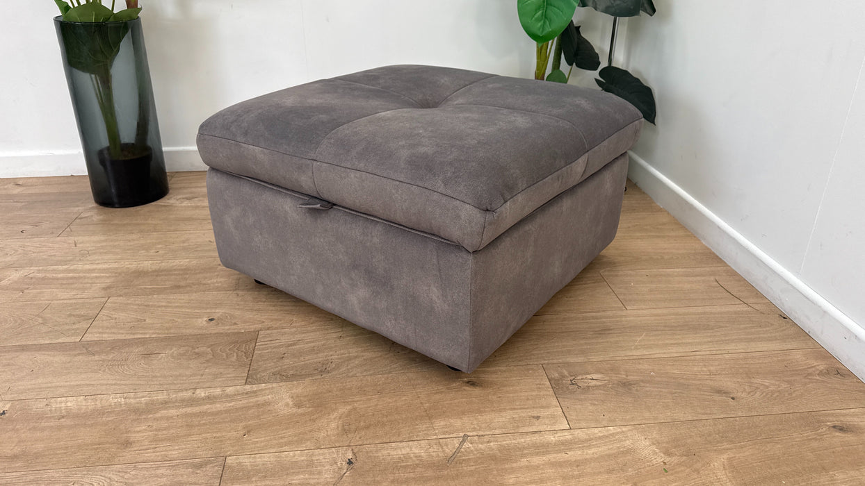 Sofology The Riviera Fabric Designer Storage Footstool in Lifestyle Flecked Mocha