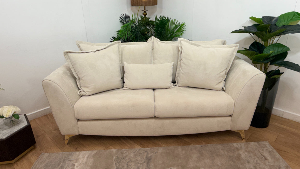 Sofology Luella Fabric 3 Seater in Soft Sherpa Natural