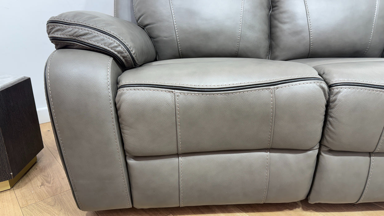 DFS New Vinson Fabric Power Recliner Sofa in Graphite