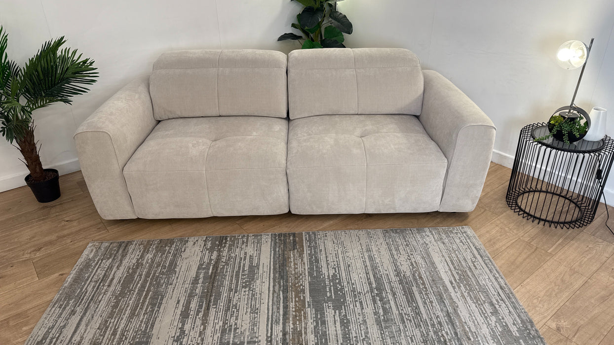 Sofology The Riviera Fabric 3 Seater Motion Chaise in Relaxed Chenille Cotton