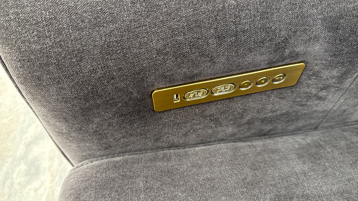 Sofology Kingsbridge 1.5 Corner 3 Recliner in Relaxed Chenille Raisin