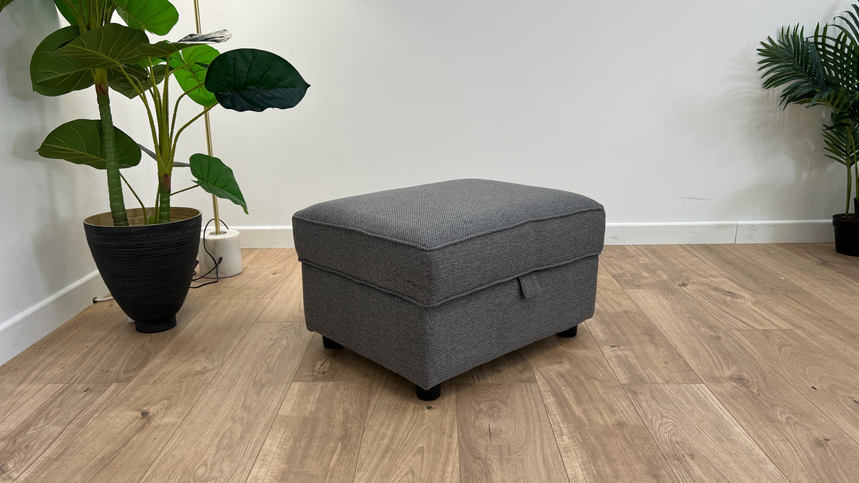 Keswick Storage Footstool - Fabric - Bentley Graphite