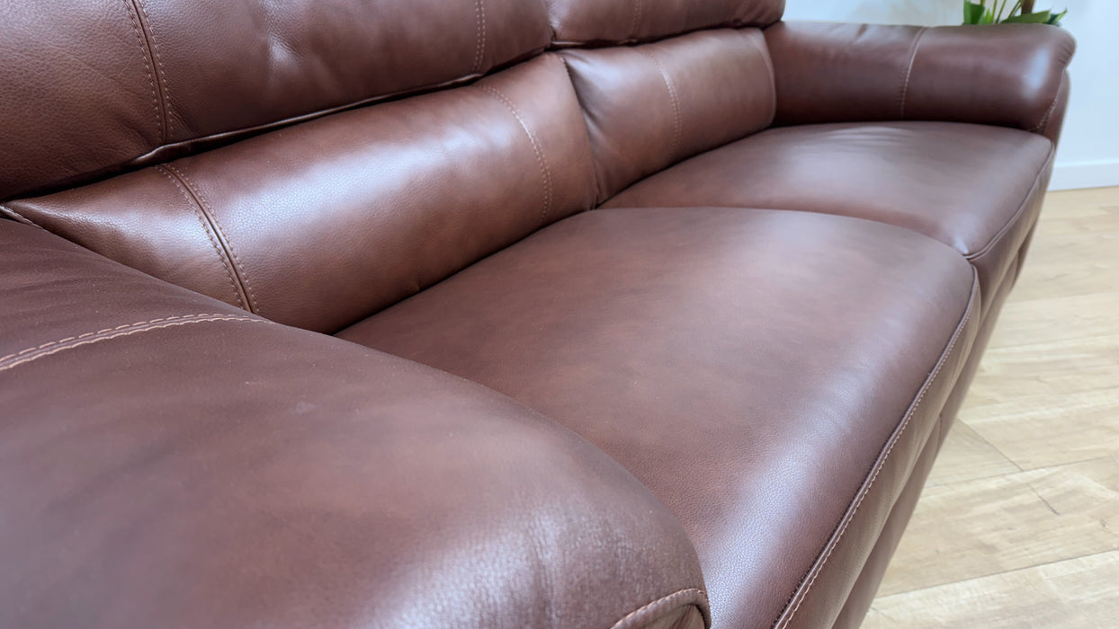 Sofology Santina Leather 2 Seater in Relaxed Soft Brown
