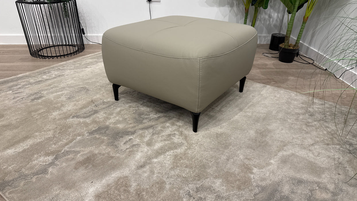 Sofology  Ortega Leather footstool Footstool in Bull Tortora