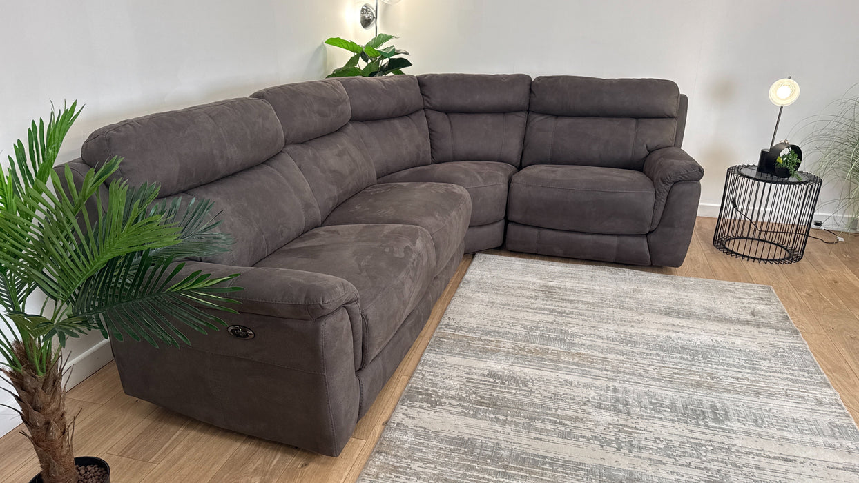 DFS Ronan Fabric Power Recliner in Pepper