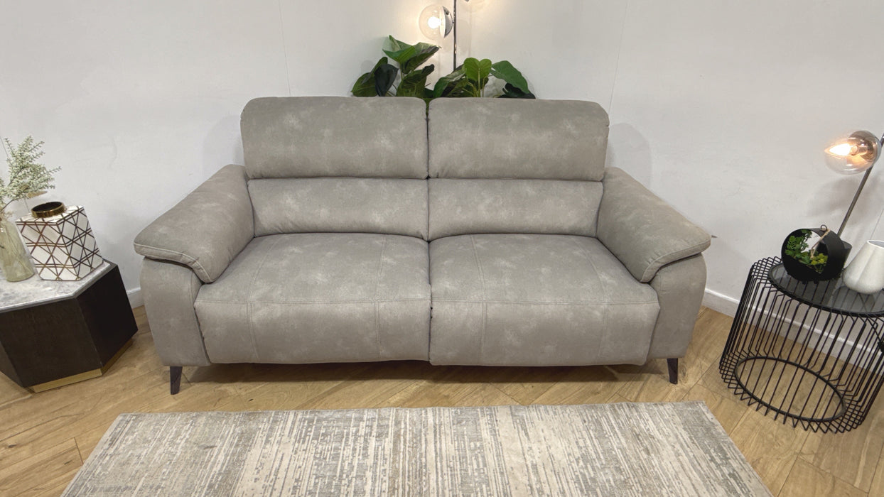 Sofology Bailey Fabric 2.5 Seater Power Recliner in Lifestyle Flecked Stone