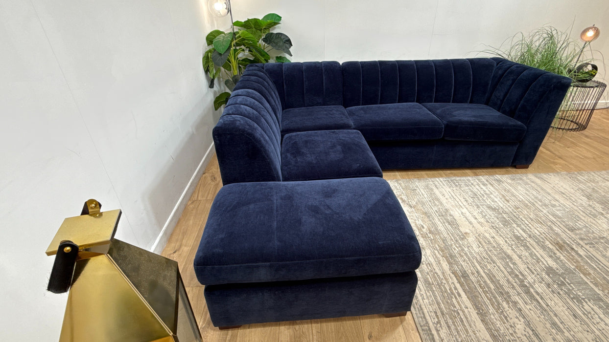 Sofology Downtown Fabric Terminal 1 Corner 2 in Soft Chenille Navy