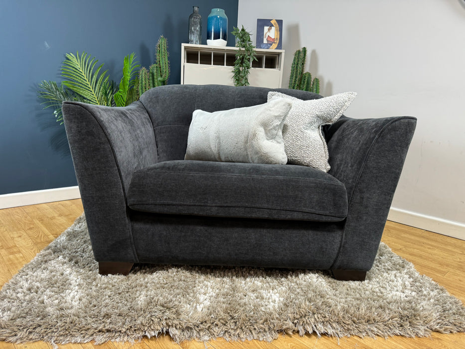 Bartello Fabric Loveseat - Soft Chenille Anthracite - WA2