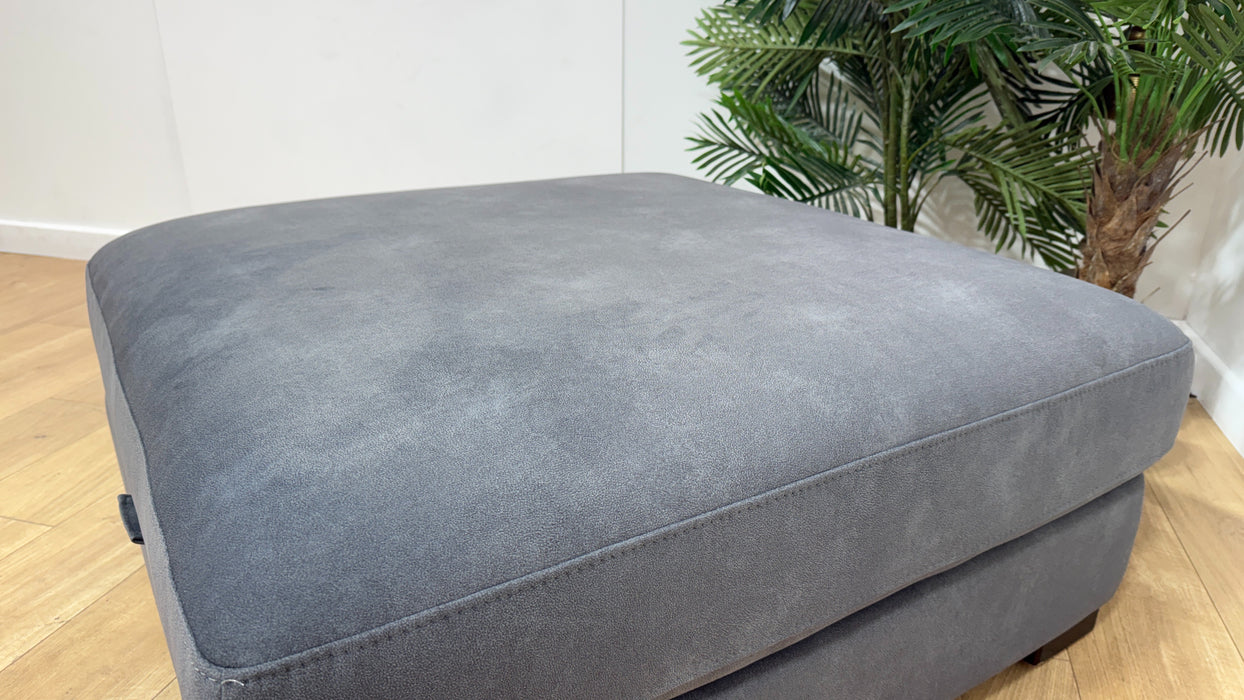 Sofology Portland Fabric Storage Footstool in Lifestyle Flecked Charcoal
