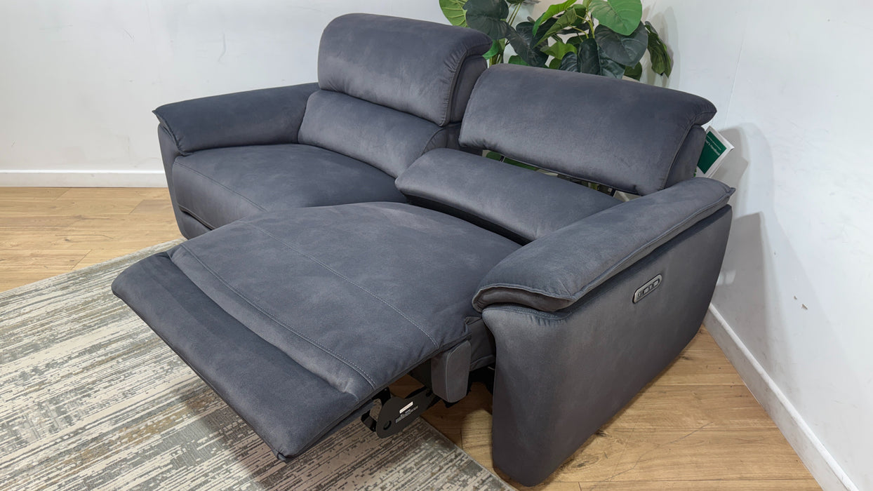 Sofology Hugo Fabric 2.5 Seater Power Recliner/Headrest in Lifestyle Flecked Anthracite