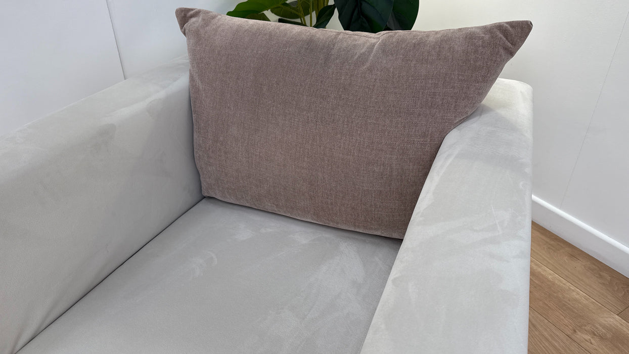 Sofology The Strand Fabric Chair in Matt Velvet Milk