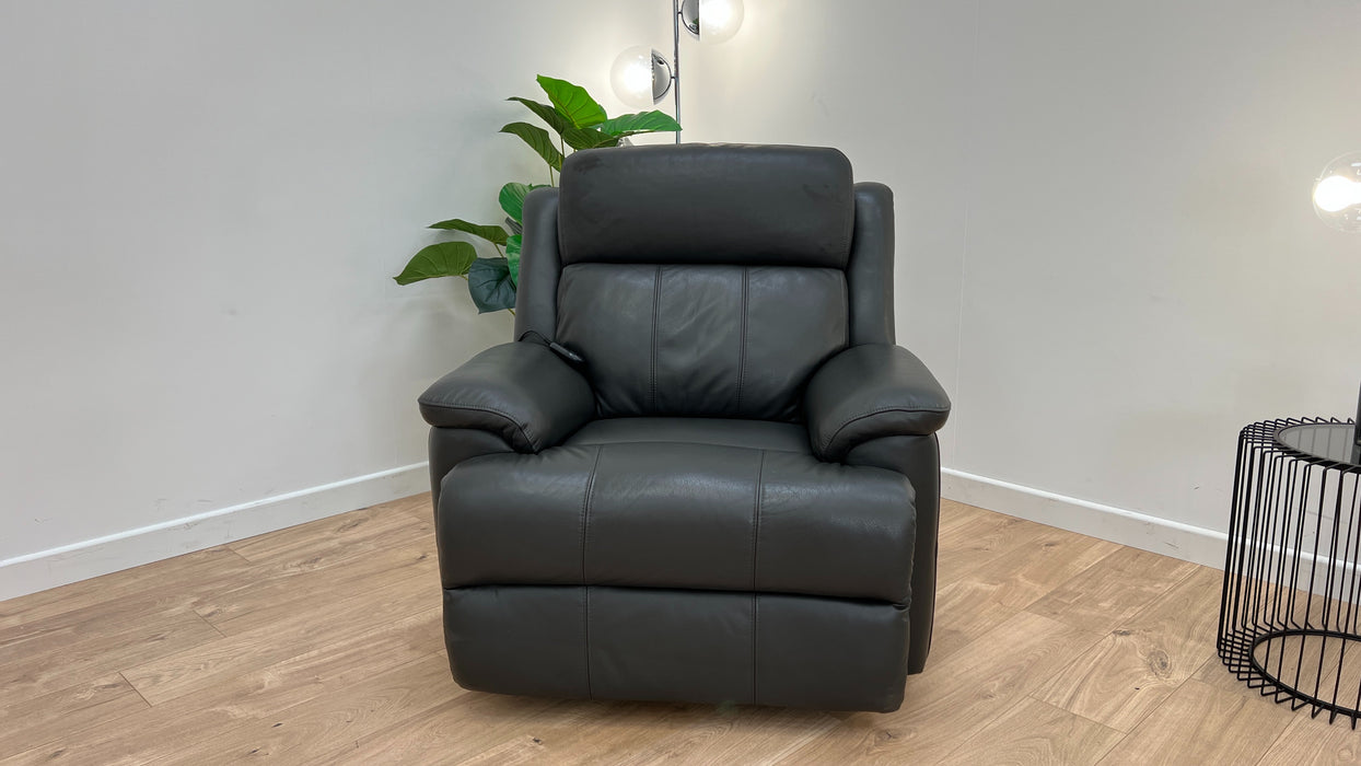 Gracie Chair - Leather Sheen Charcoal - Rise & Tilt