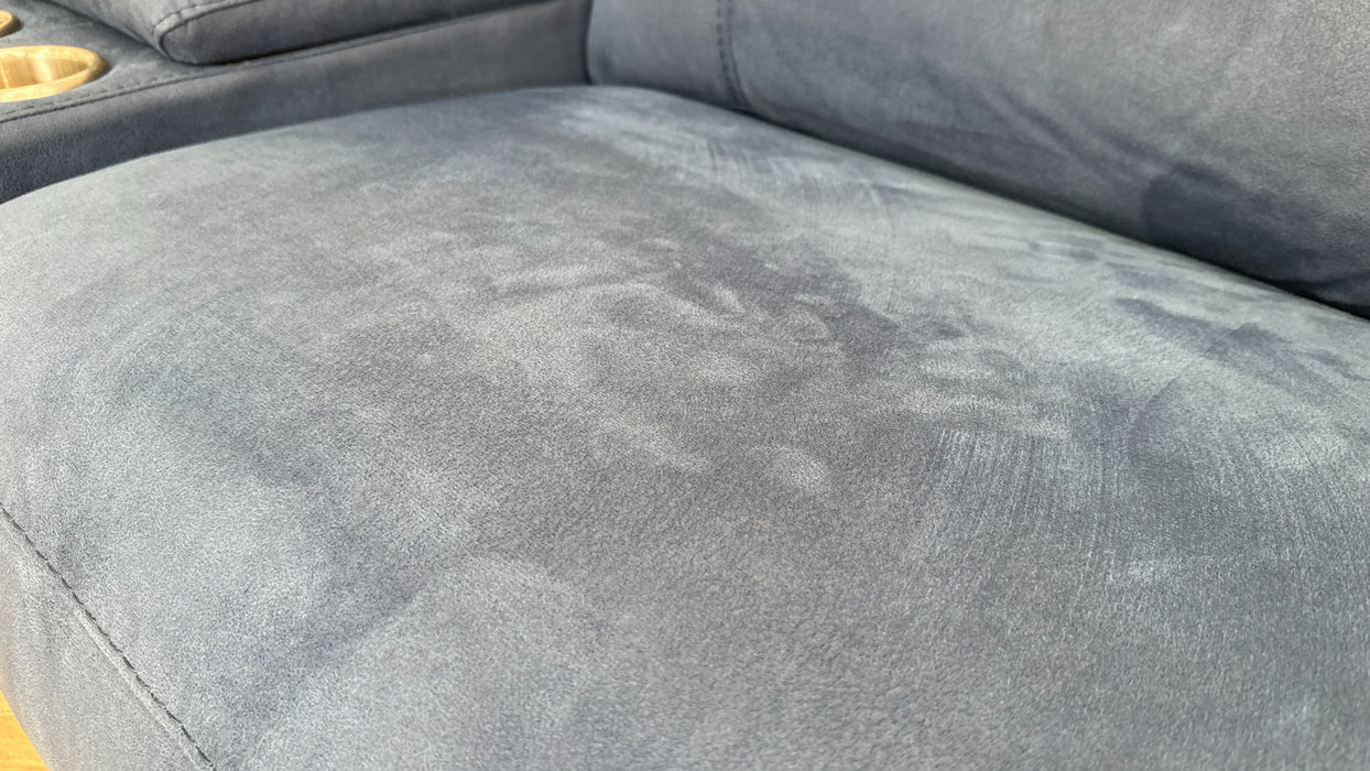 DFS Ronan Fabric Recliner 2 Seater in Blue