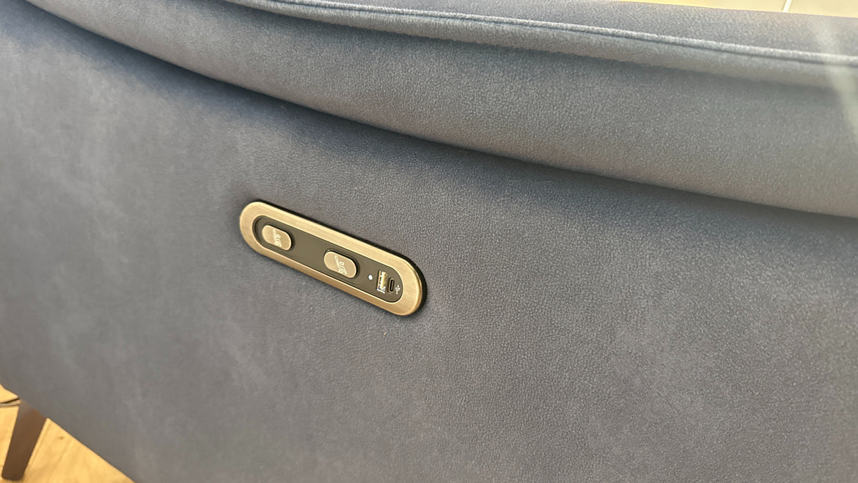 Sofology The Arlo Fabric 2.5 Seater Power Recliner in Lifestyle Flecked Navy