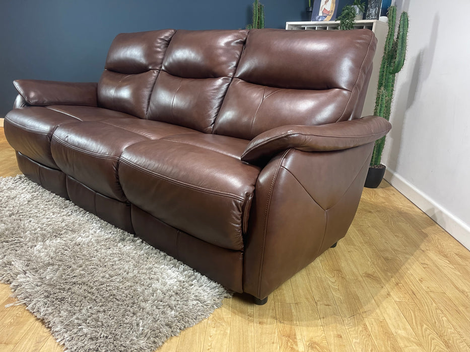 Albion Leather 3 Seater Trusty Sheen Chocolate (WA2)