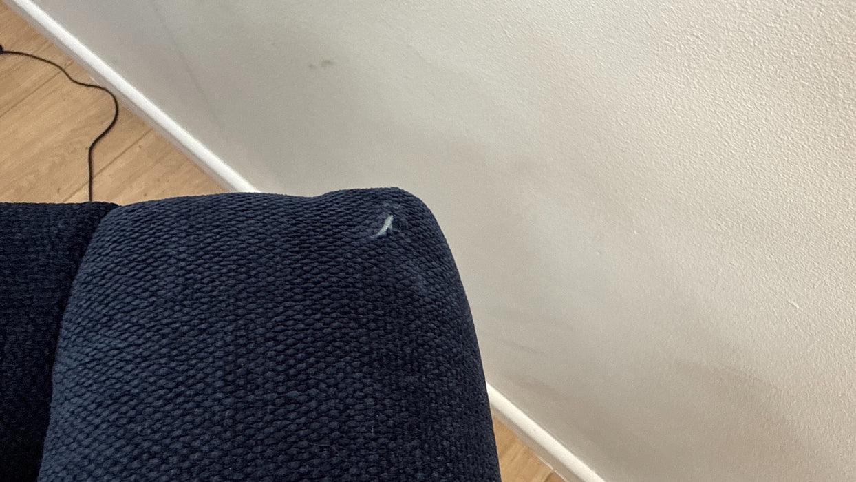 Sofology Cricket Fabric 3 Seater in Smooth Textured Chenille Navy