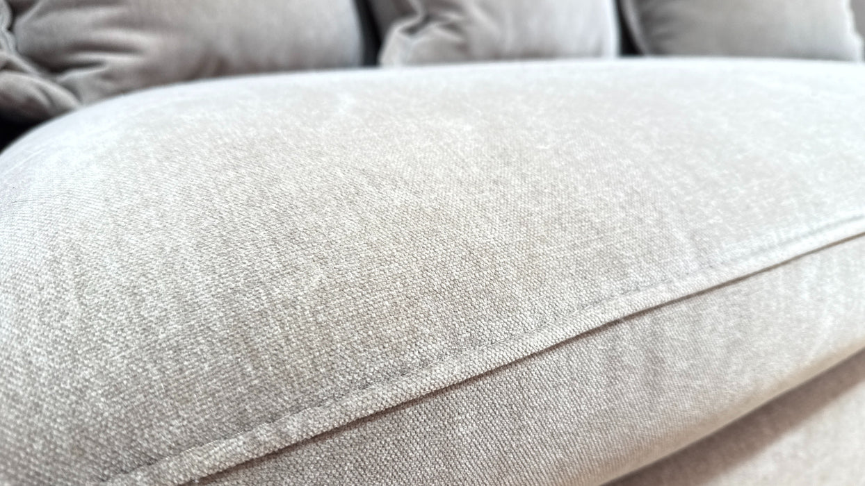 Sofology Empress Fabric 4 Seater Pillow Back in Relaxed Chenille Nutmeg