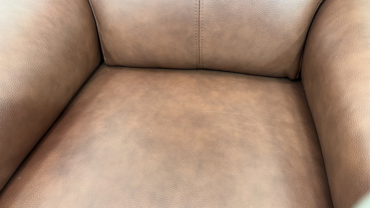 Sofology Ripley Leather Chair in Trusty Embossed Chestnut