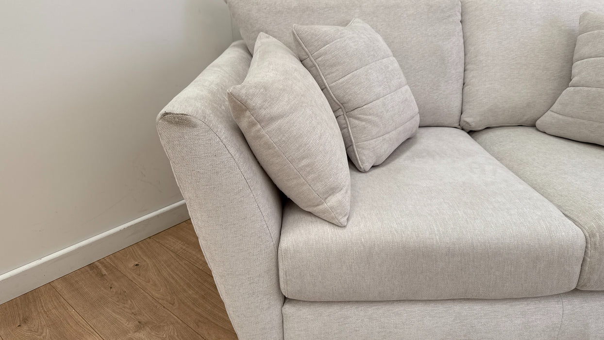 Sofology Calista Fabric 2 Seater Full Back in Linen Look Chenille Mist