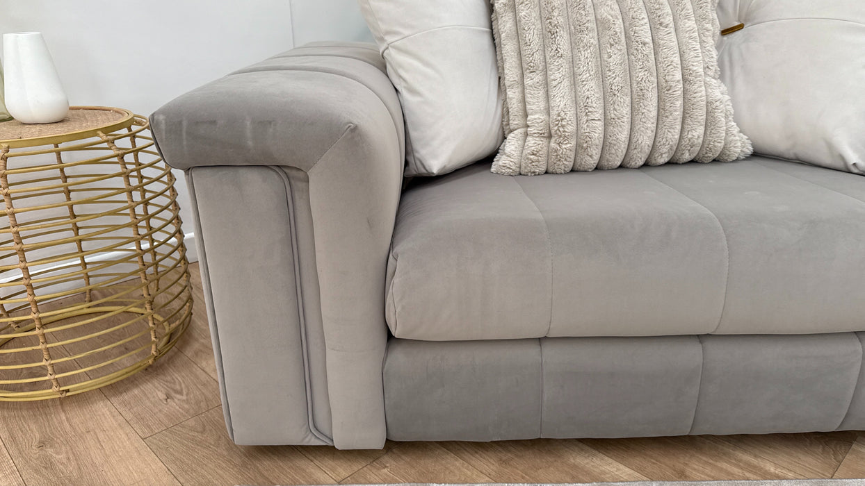 Sofology The Oscar Loveseat in Super Matt Velvet Pebble