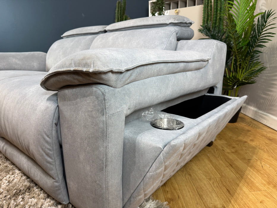 Benz Fabric 2 Seater - Lifestyle Flecked Fabric Silver (WA2)