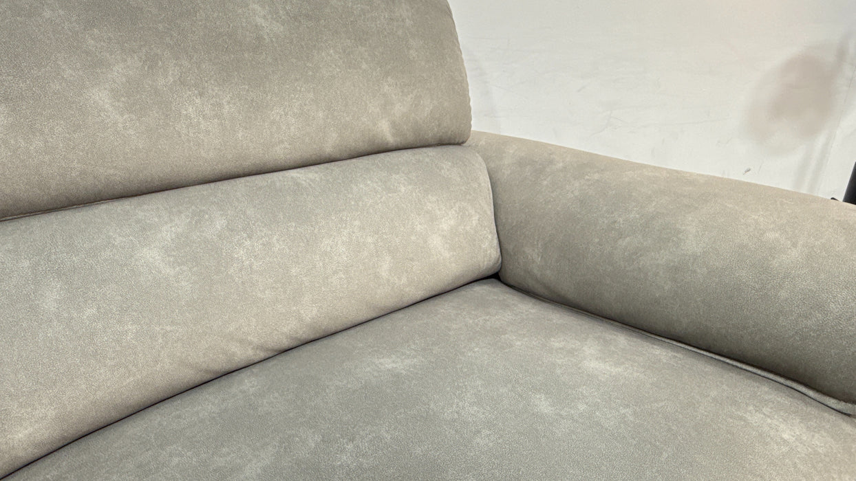 Sofology Hugo Fabric 2.5 Seater Power Recliner/Headrest in Lifestyle Flecked Stone
